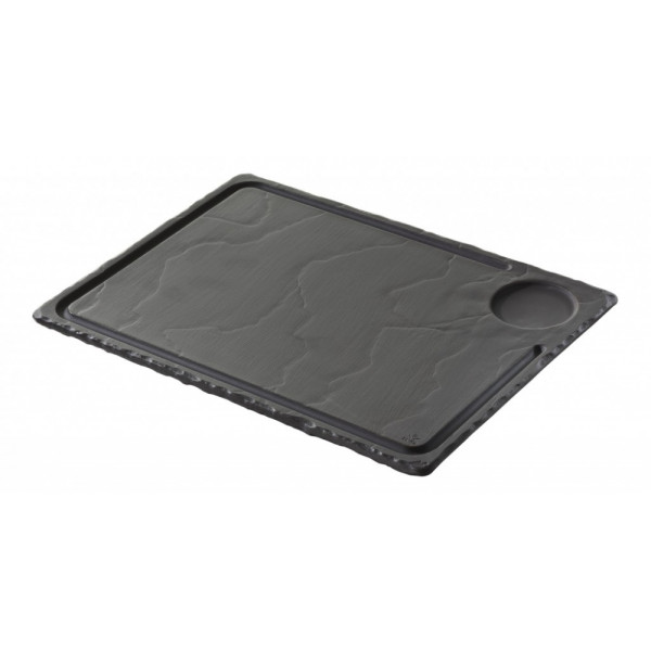 Revol rectangular basalt tray, black, 33 x 24 x 1 cm