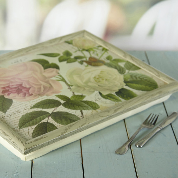 Поднос с подкладкой Kitchen Craft Rose Garden, 44x34 см