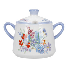 Емкость для сахара London Pottery VISCRI MEADOW, керамика, слоновая кость/синий, 300 мл