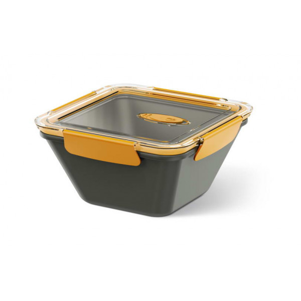 Контейнер квадратний Emsa BENTO BOX, сіро-жовтогарячий 1,5 л