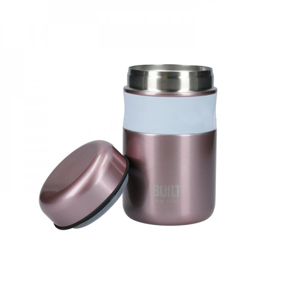 Built Metal Pink food container, black, 9 x 15.5 cm, 490 ml