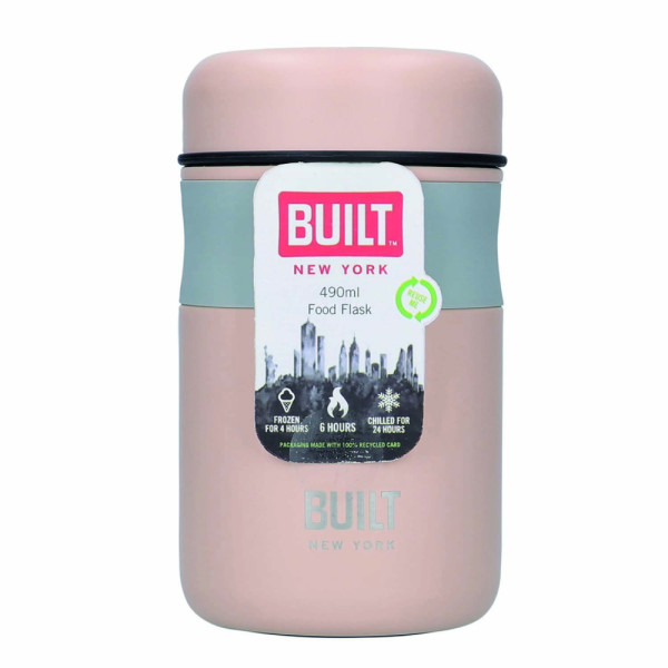 Built Mindful food container, beige, 9 x 15.5 cm, 490 ml