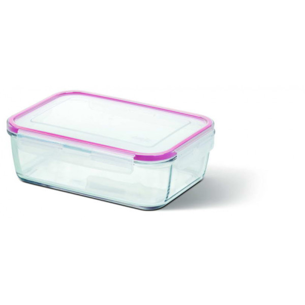 Emsa CLIP&amp;CLOSE rectangular glass container, 0.39 l