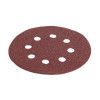 Self-adhesive sandpaper circle 125 mm with holes, class C paper, density 140 g/m2, K100, pack. 5 units of Intertool BT-0586