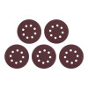 Emery self-adhesive circle 125 mm with holes, paper grade C, density 140 g/m2, K220, pack. 5 units of Intertool BT-0590