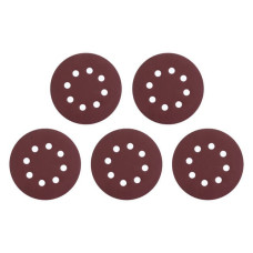 Emery self-adhesive circle 125 mm with holes, paper grade C, density 140 g/m2, K400, pack. 5 units of Intertool BT-0593