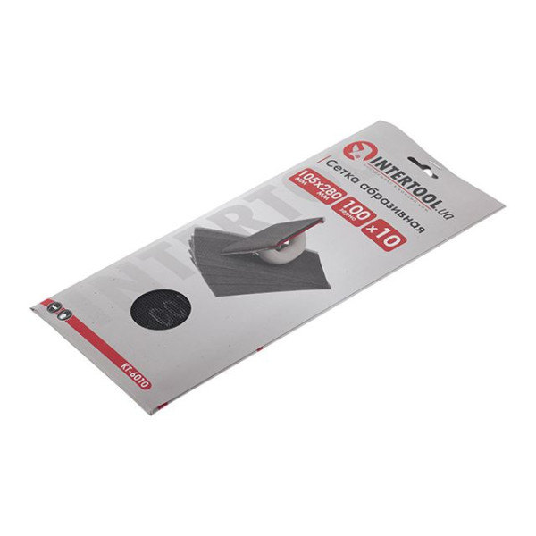Abrasive mesh, 105 x 280 mm, K100, 10 pcs. Intertool KT-6010
