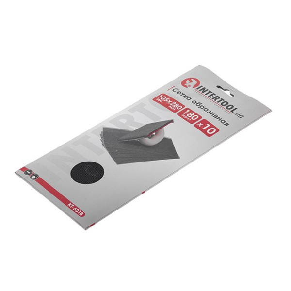 Abrasive mesh, 105 x 280 mm, K180, 10 pcs. Intertool KT-6018