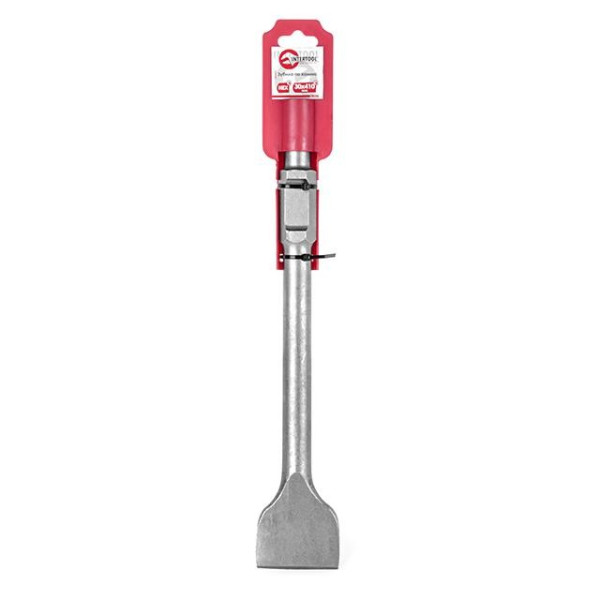 Stone chisel HEX 30*410 mm, width 75 mm Intertool SD-0463