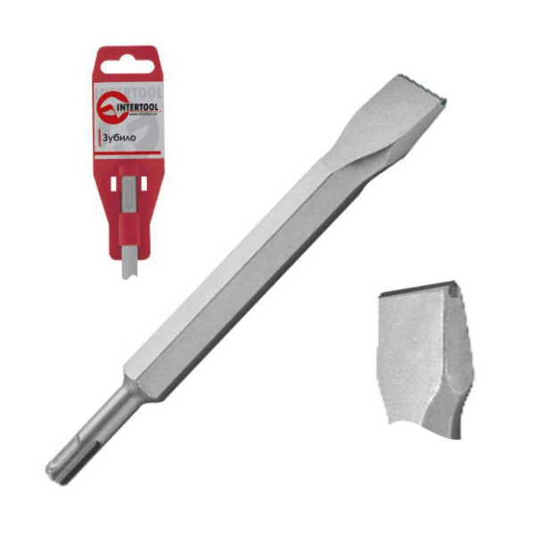 SDS PLUS stone chisel 25 mm 400 x 17 mm with solder Intertool SD-0451