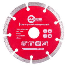 Диск відрізний сегментний алмазний, 125 мм, 22-24% Intertool CT-1007