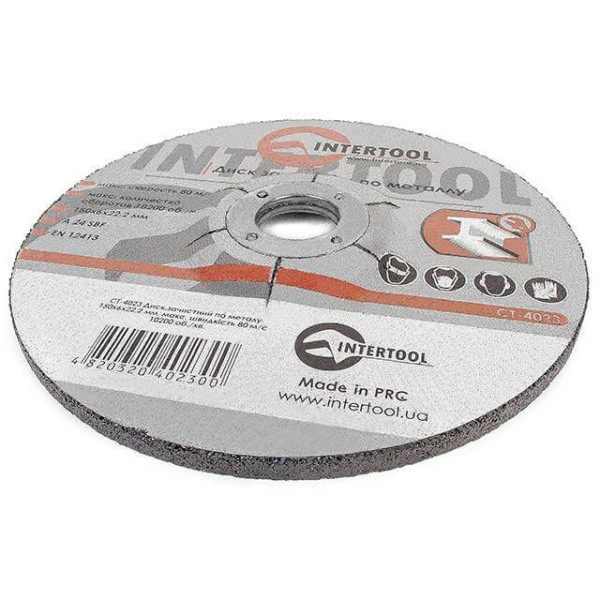 Диск зачистний по металу 150x6x22.2 мм Intertool CT-4023