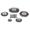 Set of wire brushes for drill 5 units, 1/4 Intertool BT-0500