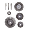 Set of wire brushes for drill 5 units, 1/4 Intertool BT-0500
