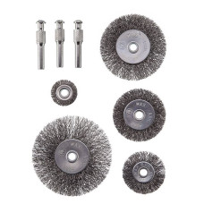 Set of wire brushes for drill 5 units, 1/4 Intertool BT-0500