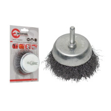 Cup brush 75 mm for drill, 1/4 (twisted wire) Intertool BT-9075