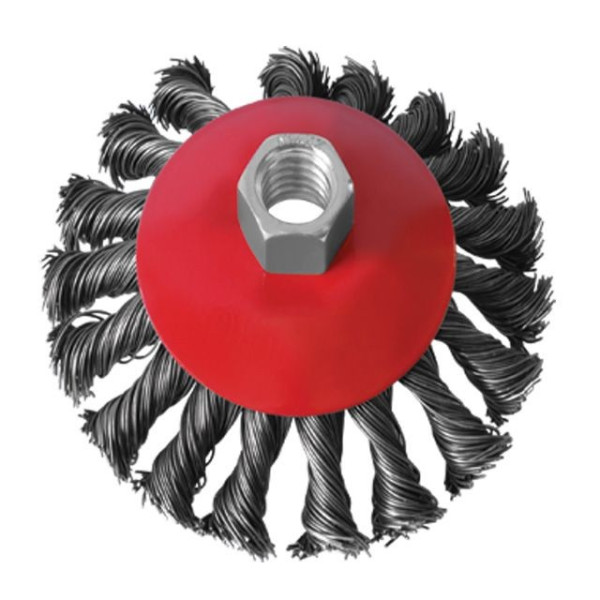 Conical brush 100 mm, for KSHM, M14 (bundles of twisted wire) Intertool BT-4100
