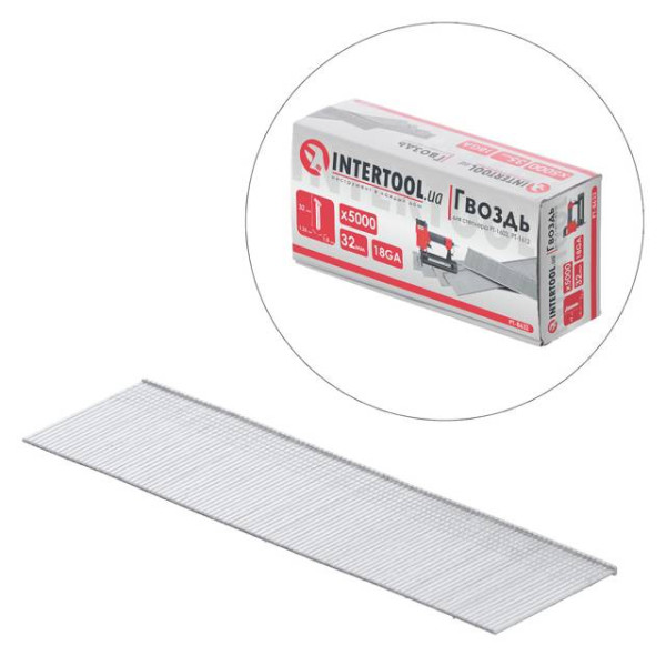 Nail for a stapler 32 mm 1.0x1.25 mm 5000 pcs/pack Intertool PT-8632