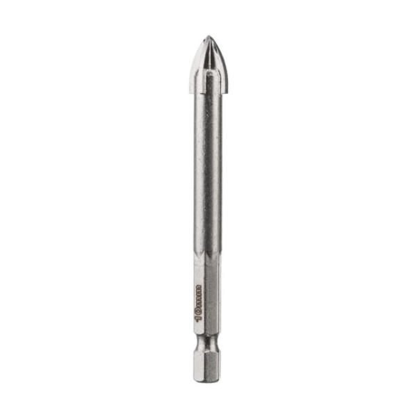 Drill bit for glass and ceramics 10 mm HEX 1/4'' (6.35 mm) Intertool SD-0290