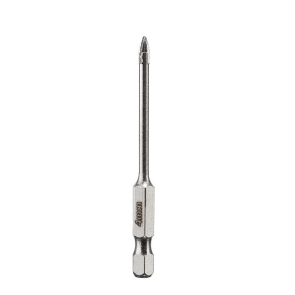 Свердло по склу та кераміці 4 мм HEX 1/4'' (6.35 mm) Intertool SD-0284