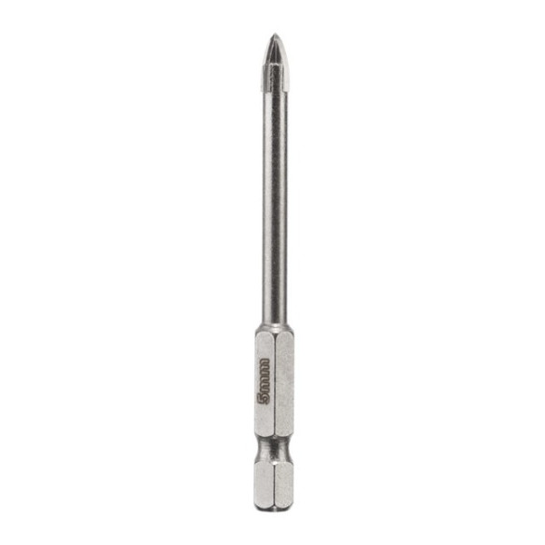 Сверло по стеклу и керамике 5 мм HEX 1/4' (6.35 mm) Intertool SD-0285
