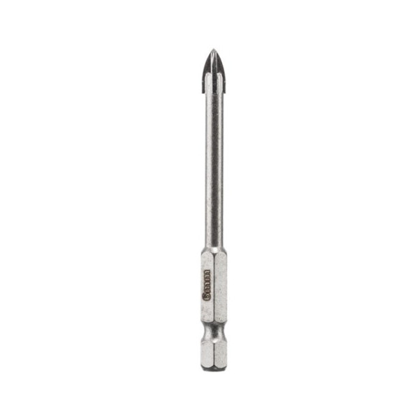 Сверло по стеклу и керамике 6 мм HEX 1/4' (6.35 mm) Intertool SD-0286