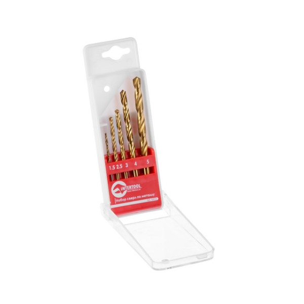 HSS metal drill set 5 pcs Intertool SD-0005