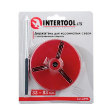 Holder for crown drills 83 mm, with centering drill Intertool SD-0398