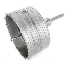 Комплект: Свердло корончасте по бетону 120 мм + Перехідник SDS-plus 100 мм Intertool SD-7120