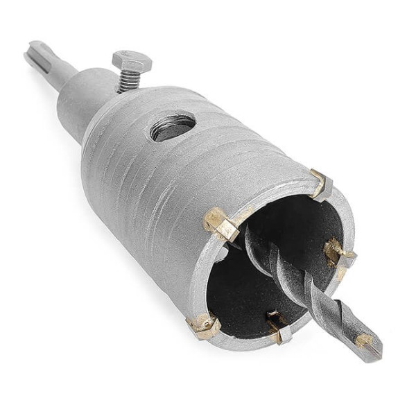 Комплект: Свердло корончасте по бетону 46 мм + Перехідник SDS Plus 100 мм Intertool SD-7046