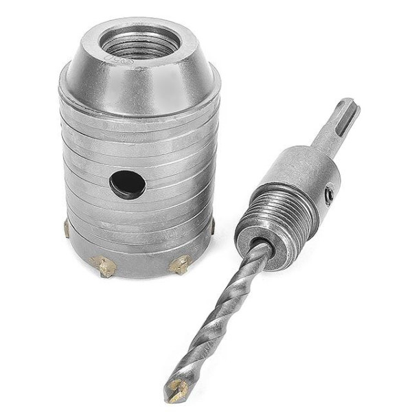 Set: Core drill for concrete 50 mm + Adapter SDS Plus 100 mm Intertool SD-7050