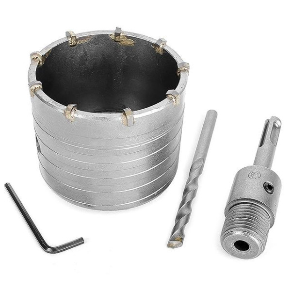 Set: Core drill for concrete 75 mm + Adapter SDS Plus 100 mm Intertool SD-7075