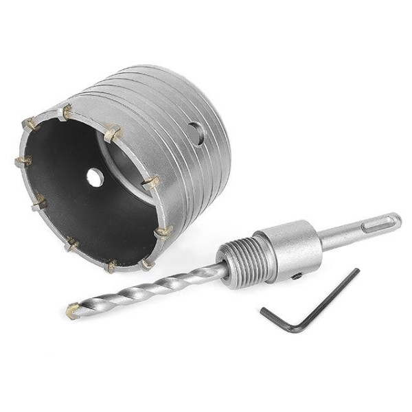 Set: Core drill for concrete 80 mm + Adapter SDS Plus 100 mm Intertool SD-7080