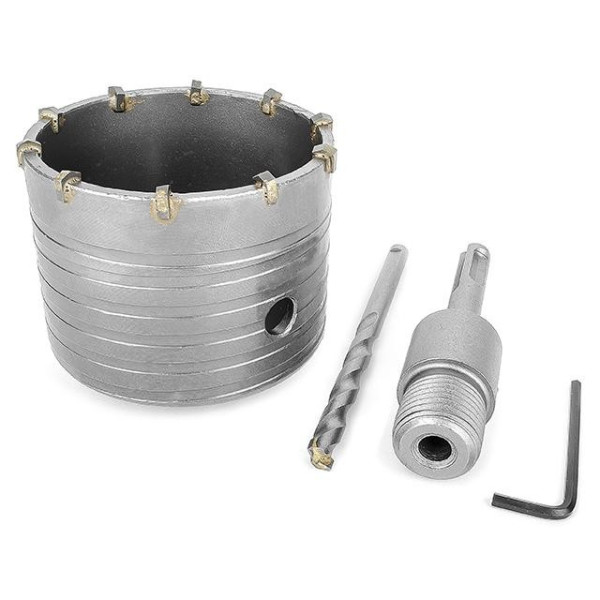 Set: Core drill for concrete 80 mm + Adapter SDS Plus 100 mm Intertool SD-7080