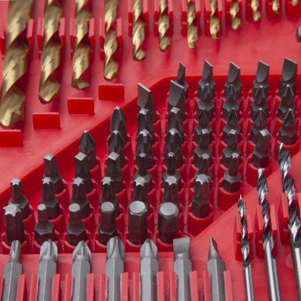 Set of drills, dowels and bits 300 pcs Intertool SD-0051
