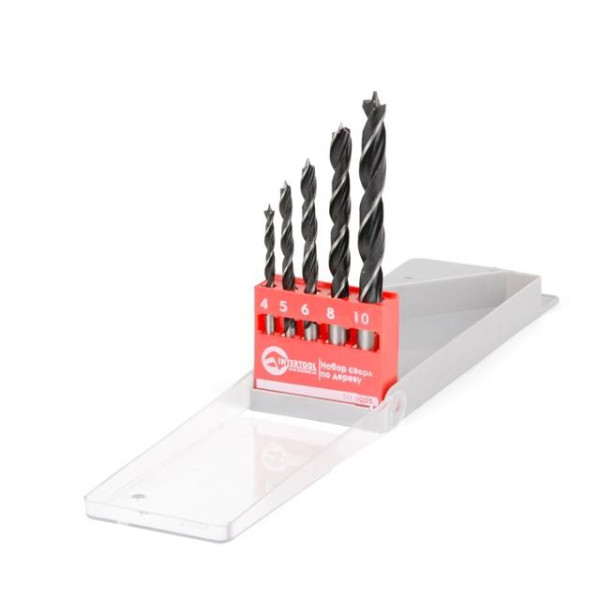 Set of 5 wood drill bits Intertool SD-0205