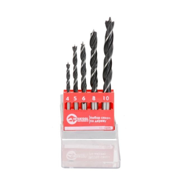 Set of 5 wood drill bits Intertool SD-0205