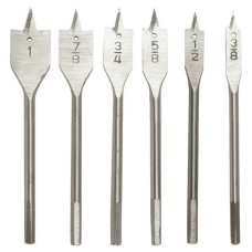 A set of feather drills for wood 6 pcs. Intertool SD-0206