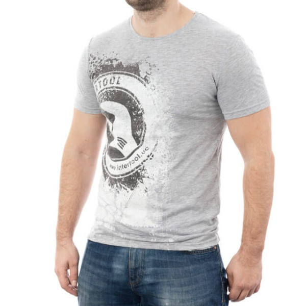T-shirt gray melange S 100% cotton Intertool SP-2221
