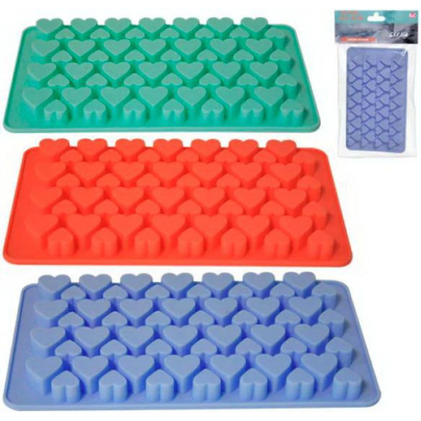 Silicone mold for ice Hearts 20*11.5*1.8 cm SNT Ukraine