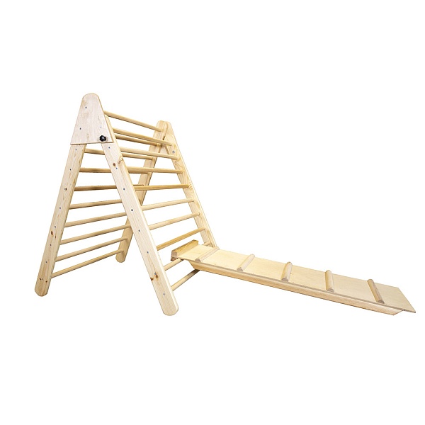 Children's wooden pickler simulator - Varnish with a slide, SportBaby
