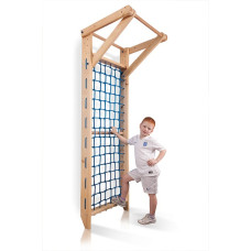 Gladiator net with horizontal bar made of natural wood 7-220 cm, SportBaby