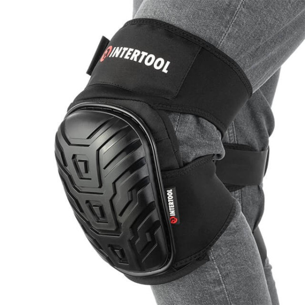 Protective knee pads, anti-slip PVC pads, 600D fabric, gel pads, neoprene straps Intertool SP-0054