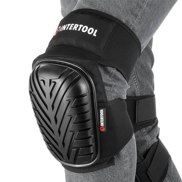 Protective knee pads, non-slip PVC pads, 600D fabric, gel pads, neoprene straps Intertool SP-0056