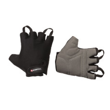 Fingerless glove, amara eco-leather, protective inserts on the palm, lycra inserts on the back of the palm, fastening with a Velcro strap, 10 Intertool SP-0146