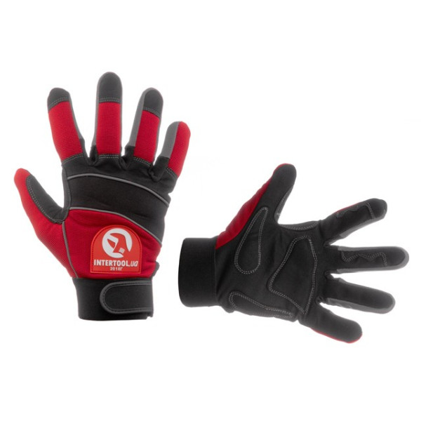 Microfiber Gloves with Spandex and Neoprene Inserts, Elastic Velcro Cuff, 9 Intertool SP-0141