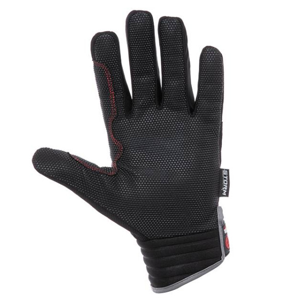 Spandex gloves, non-slip palm coating, foam joint protection, reinforcement on thumb and index finger 10 ( XL) STORM Intertool SP-0180