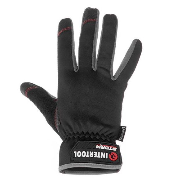 Spandex gloves, Touchscreen, anti-slip palm coating, Gripteq 3S inserts, 10 (XL)STORM Intertool SP-0182