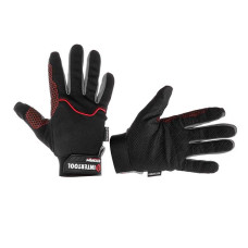 Gloves made of spandex, breathable material, anti-slip coating on the palm, reinforcement on the thumb and index finger 10 ( XL)STORM Intertool SP-0181