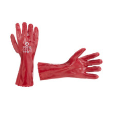 Cotton oil-resistant glove with PVC coating, 35 cm (box of 120 pairs) Intertool SP-0007W